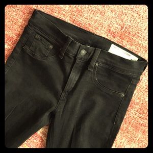 rag & bone high-rise skinny frayed distressed jean